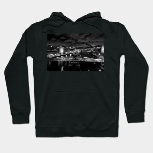 River Tyne in Black and White Hoodie